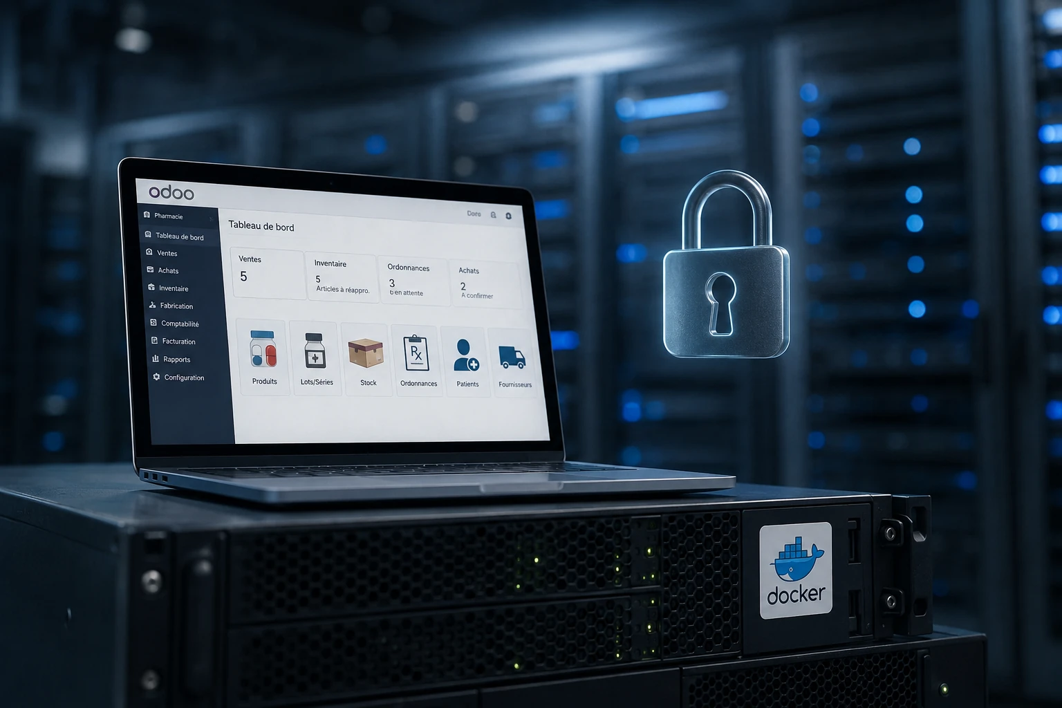 Déployer et sécuriser Odoo avec Docker pour une pharmacie : Étude de cas ERP